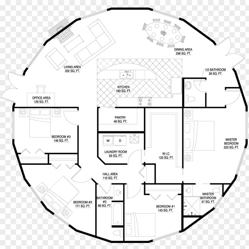 Layout Plan House Floor PNG