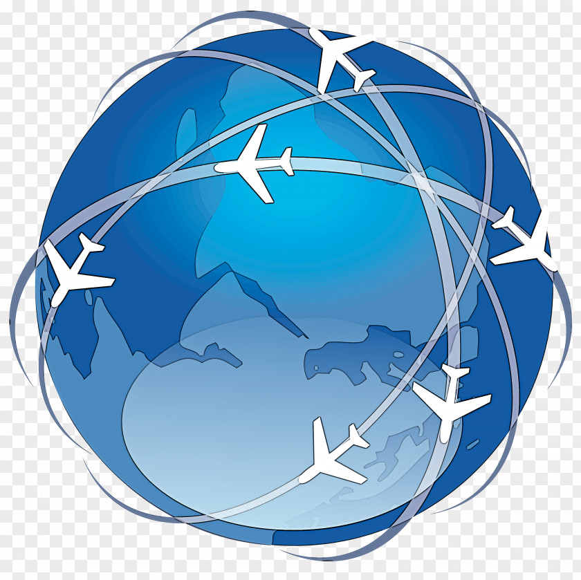 Blue World Earth Logo Circle PNG