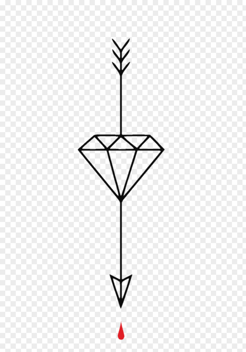 Glass Symmetry Arrow Tattoo PNG