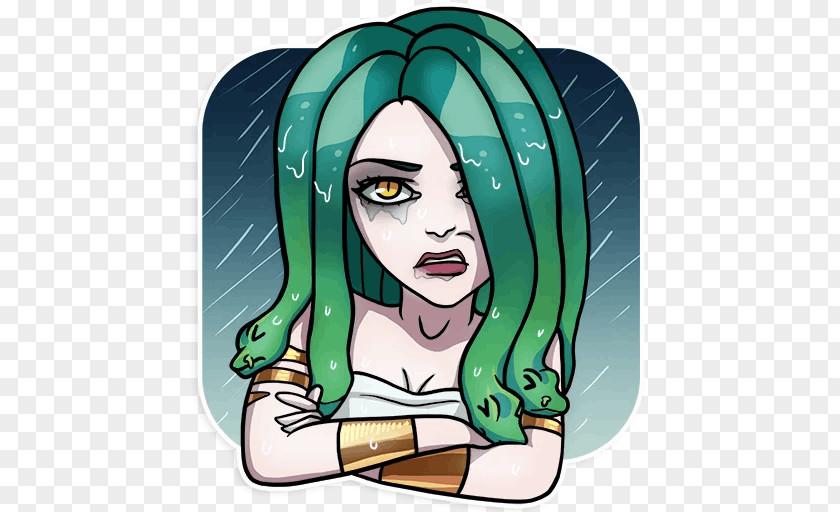 Medusa Gorgon Sticker Jellyfish Telegram PNG