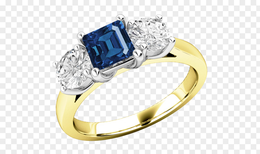 Sapphire Wedding Ring Engagement Moissanite PNG