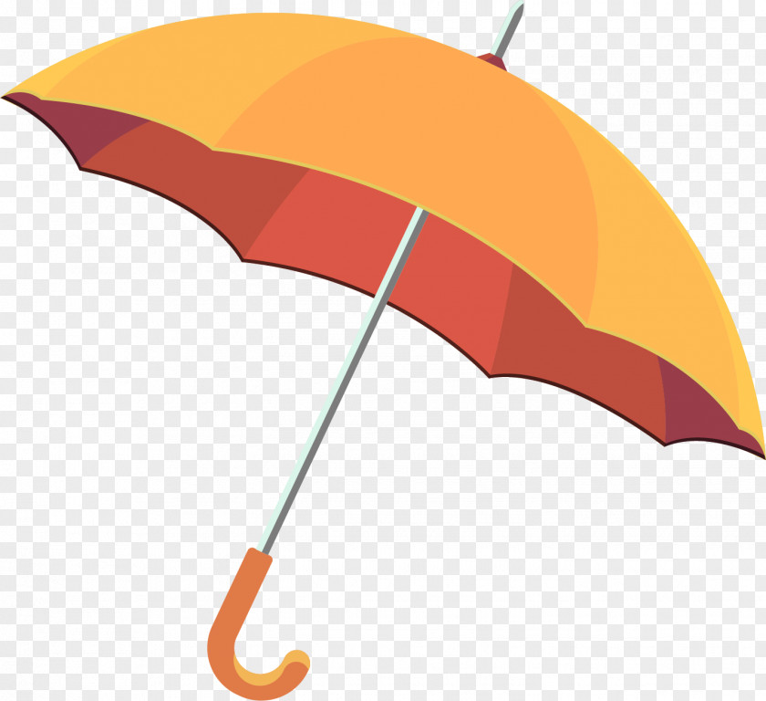 Vector Painted Yellow Umbrella Clip Art PNG