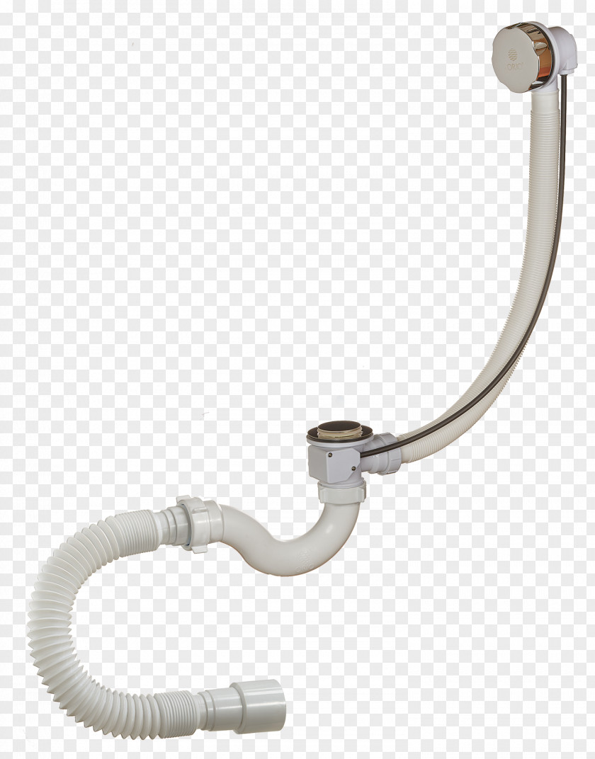 Bathtub Siphon Drain Pipe Stainless Steel PNG