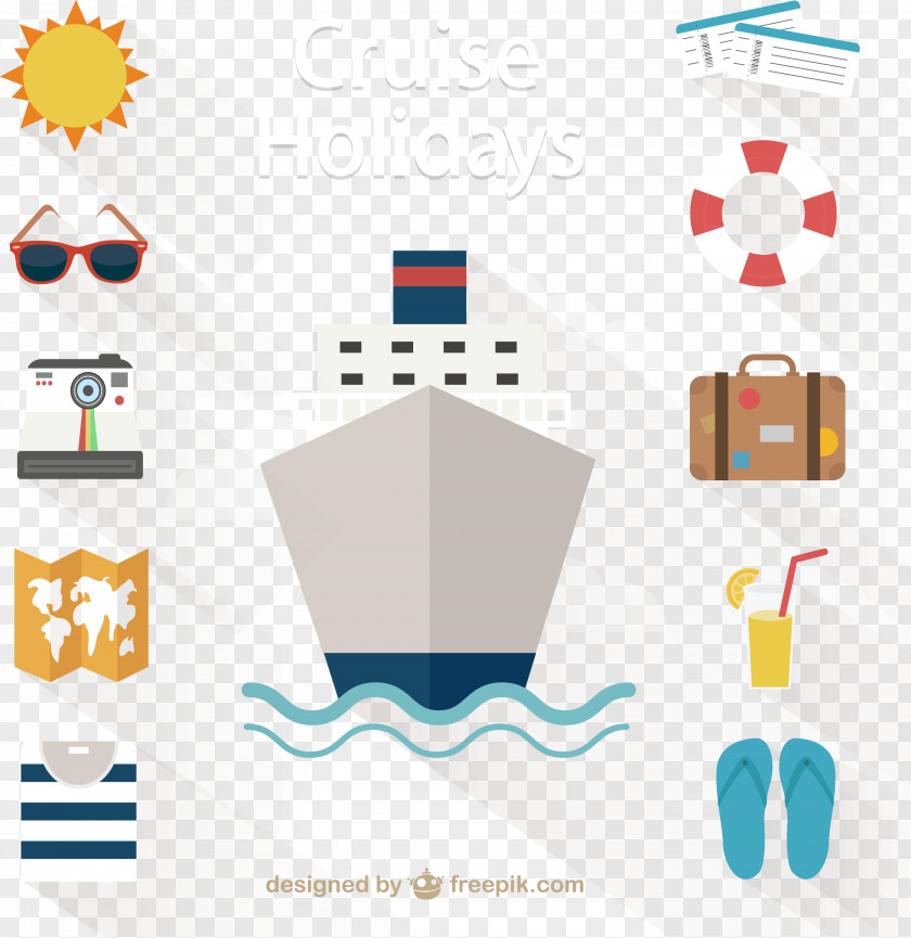 Cruise Ship Tourism Illustration PNG