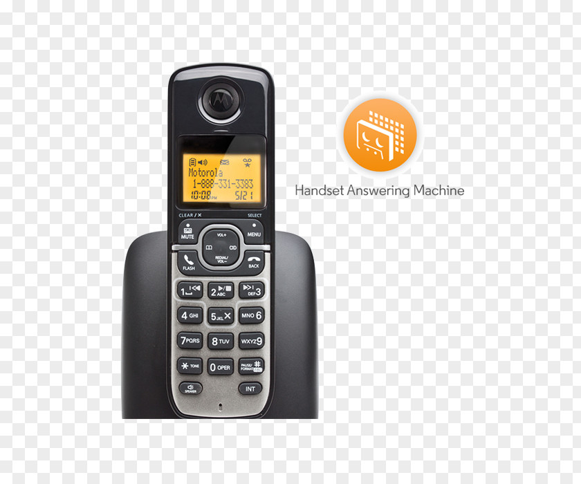 Cordless Telephone Answering Machines Handset Digital Enhanced Telecommunications PNG