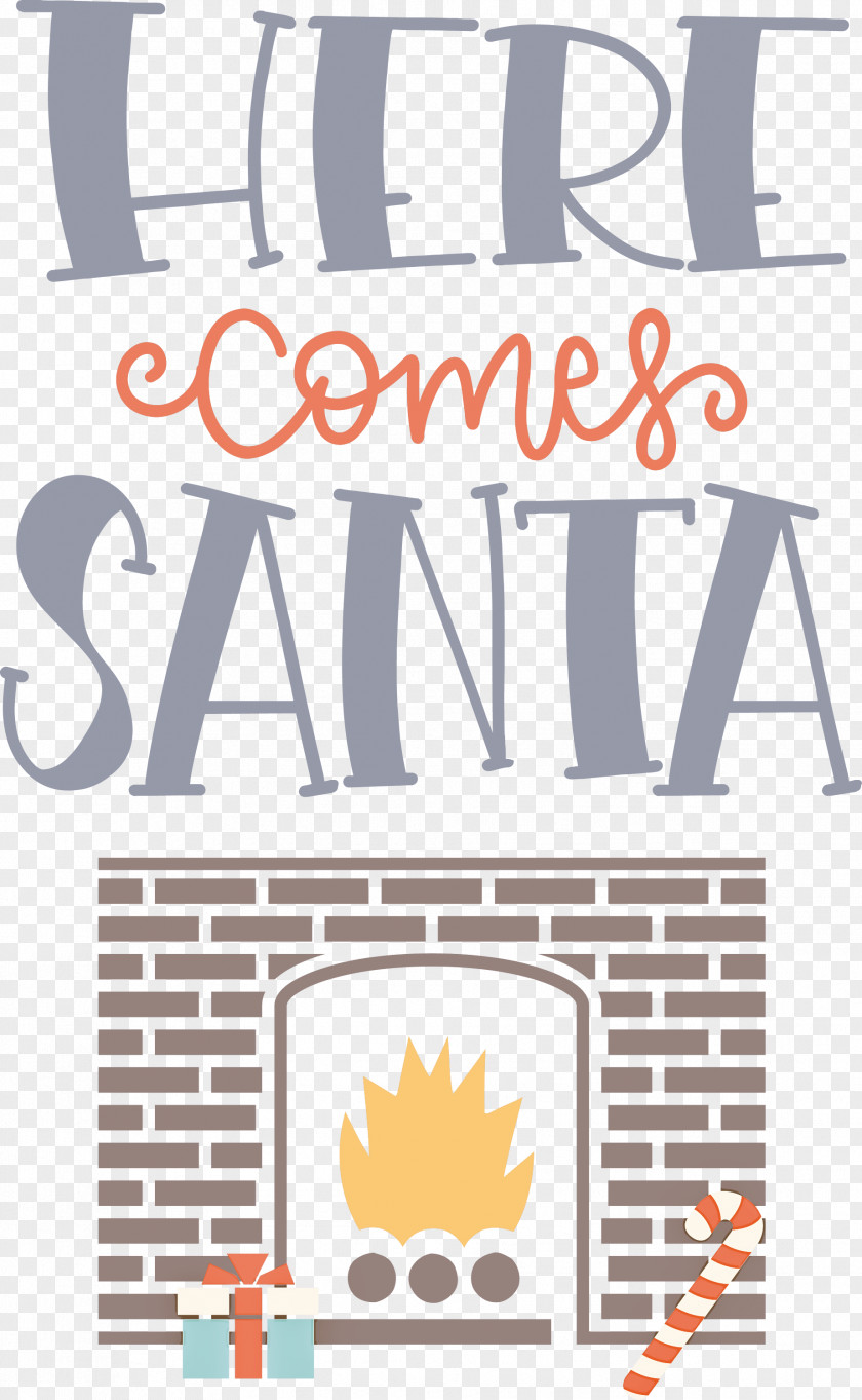 Here Comes Santa Christmas PNG