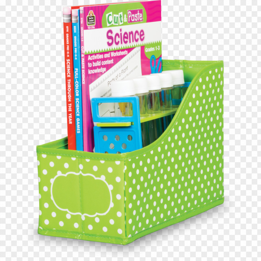 Lime Green 2 Pocket Folders Book Bin Polka Dots Teacher Paper Classroom PNG