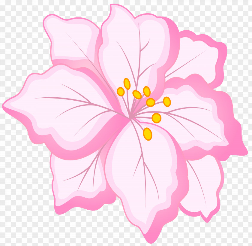 White Pink Flower Clip Art Image PNG