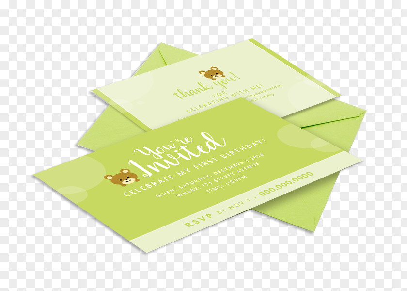 Green Business Cards PNG