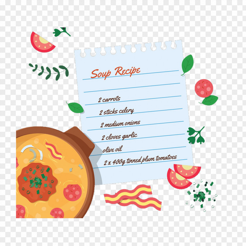 Hand-painted Cartoon Menu Hot Pot Soup Recipe Food PNG