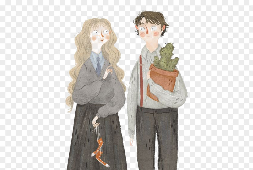 Literary Men And Women Harry Potter Luna Lovegood Drawing Art Illustration PNG