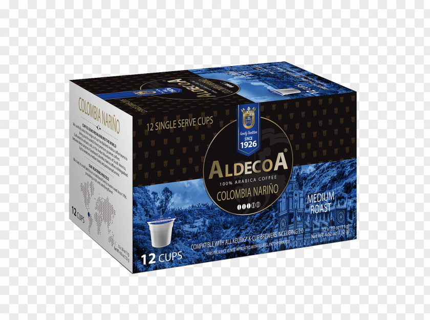 Coffee Colombia Aldecoa K-Cup Coffee, Costa Rica, 12 Count Product PNG
