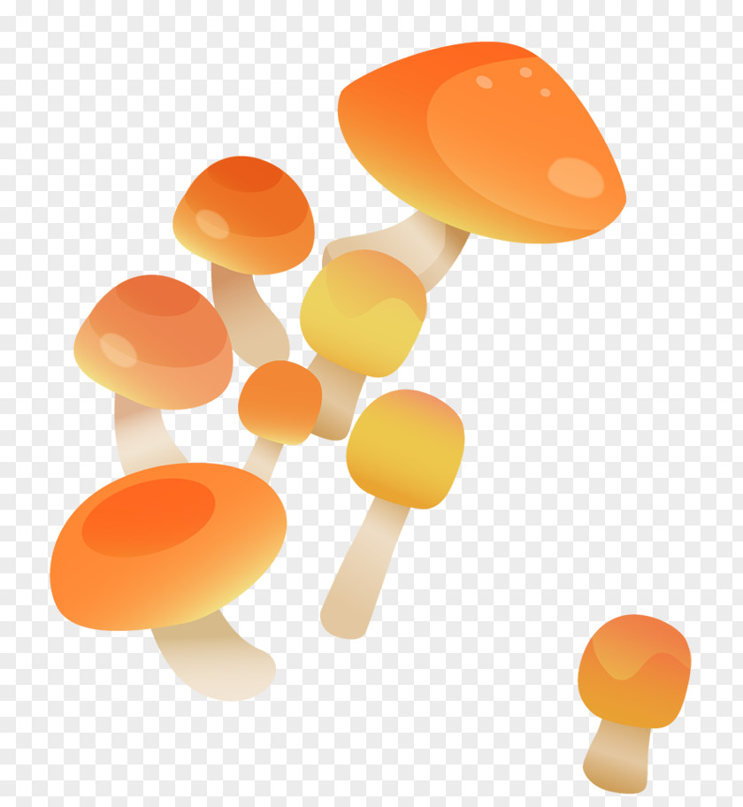 Mushroom Drawing Fungus Orange Cartoon PNG