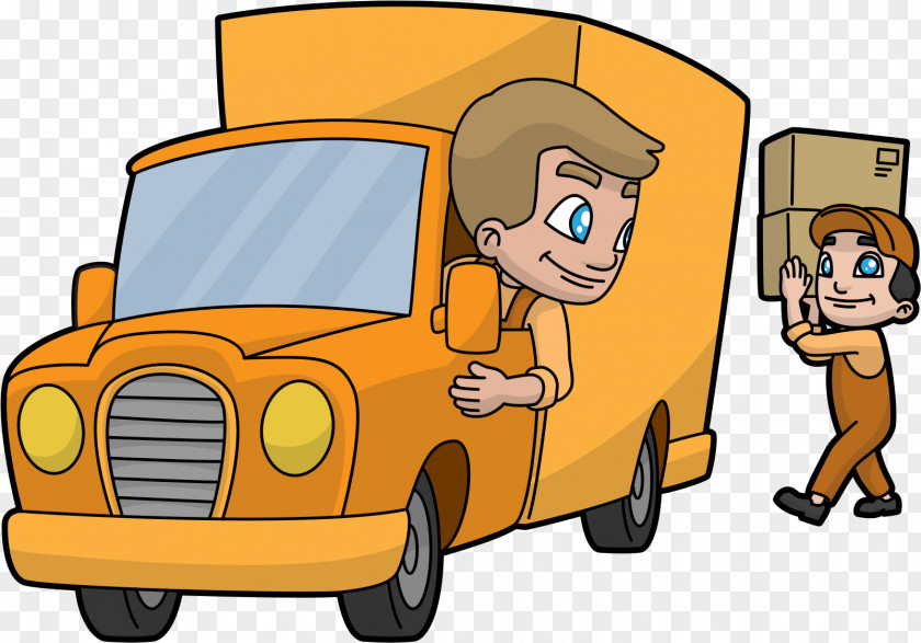 Truck Driver Compact Car Cartoon School Bus PNG