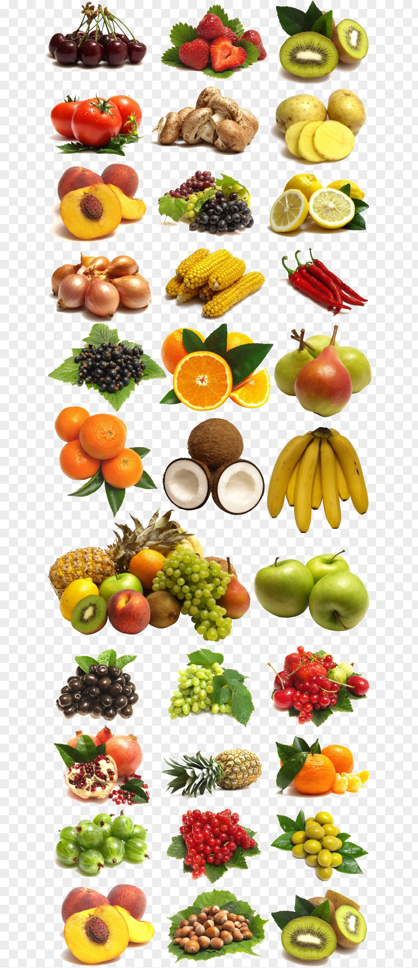 A Large Collection Of Fruits And Vegetables PNG