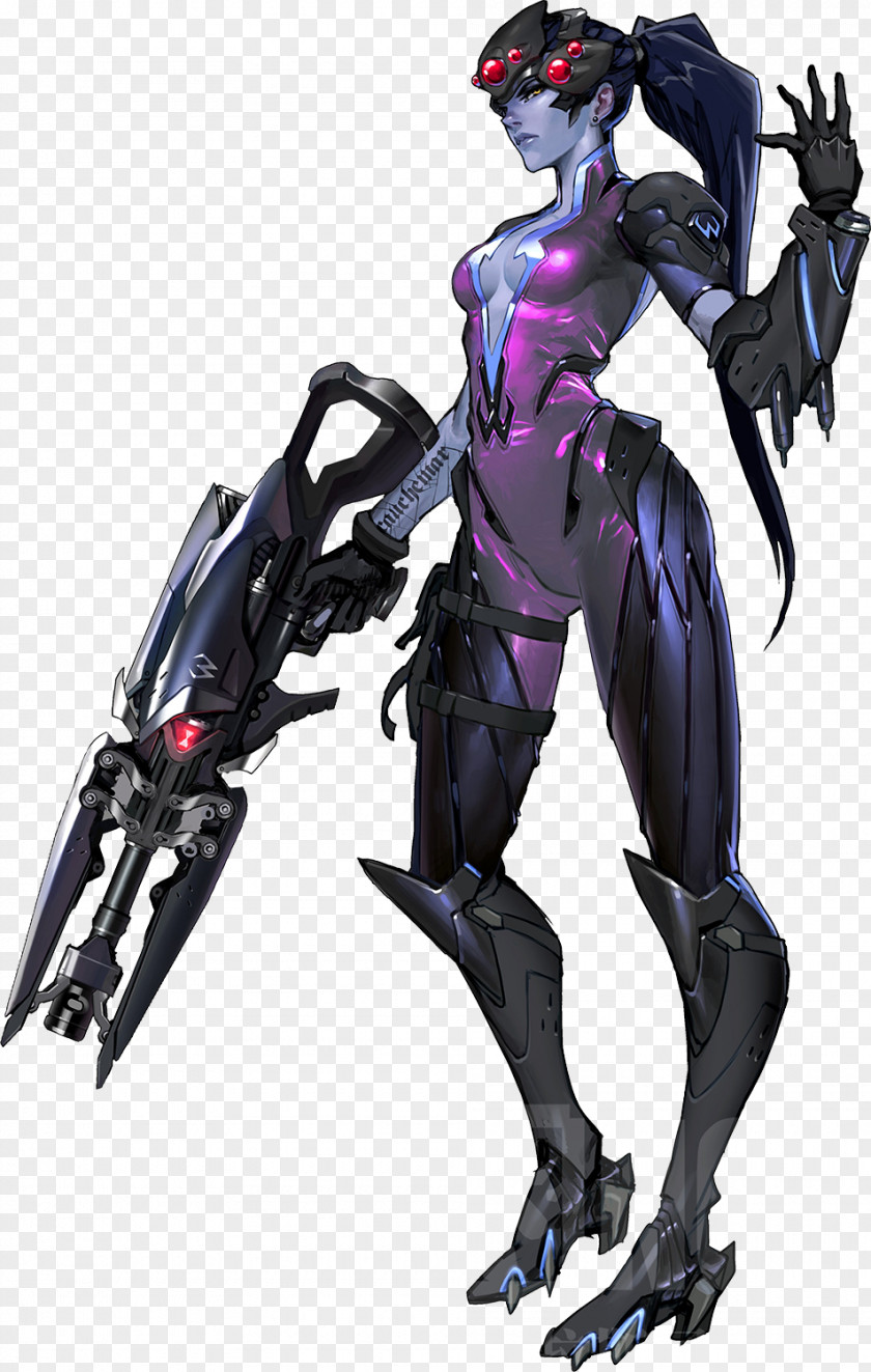 Characters Of Overwatch Widowmaker BlizzCon Tracer PNG of Tracer, overwatch, female character holding rifle clipart PNG