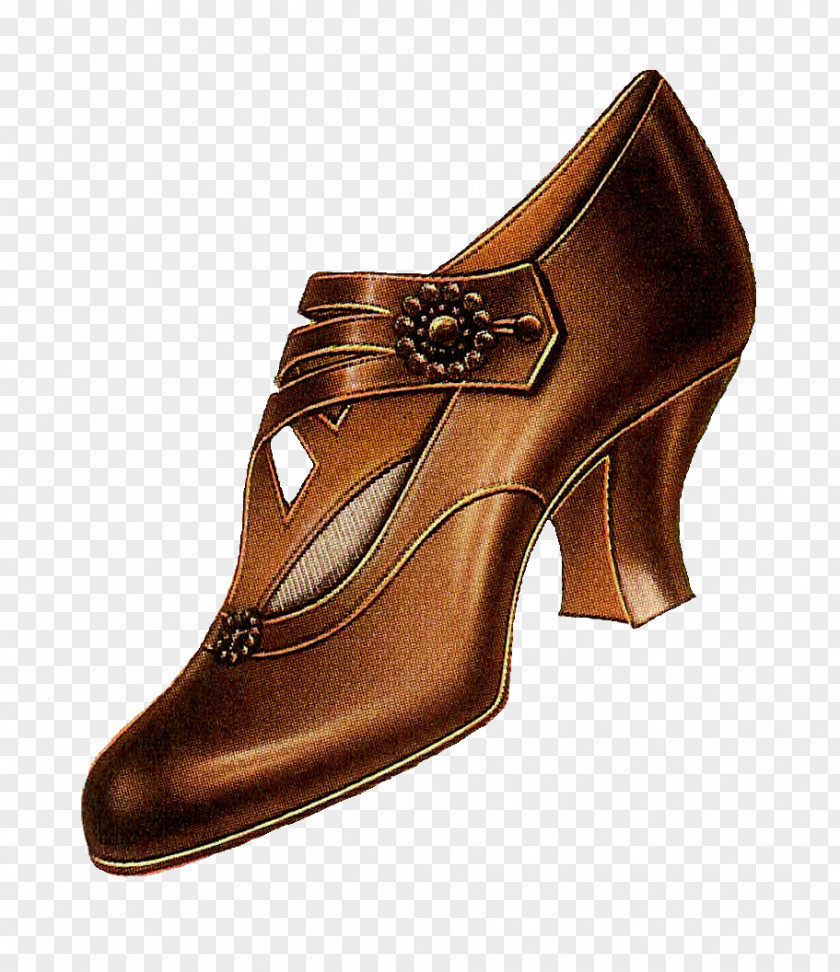 Free Buckle High-heeled Shoe Boot Vintage Clothing Leather PNG