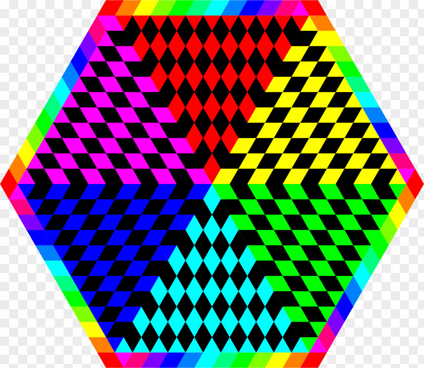 Hexagon Rainbow Color Regelmatige Zeshoek Clip Art PNG