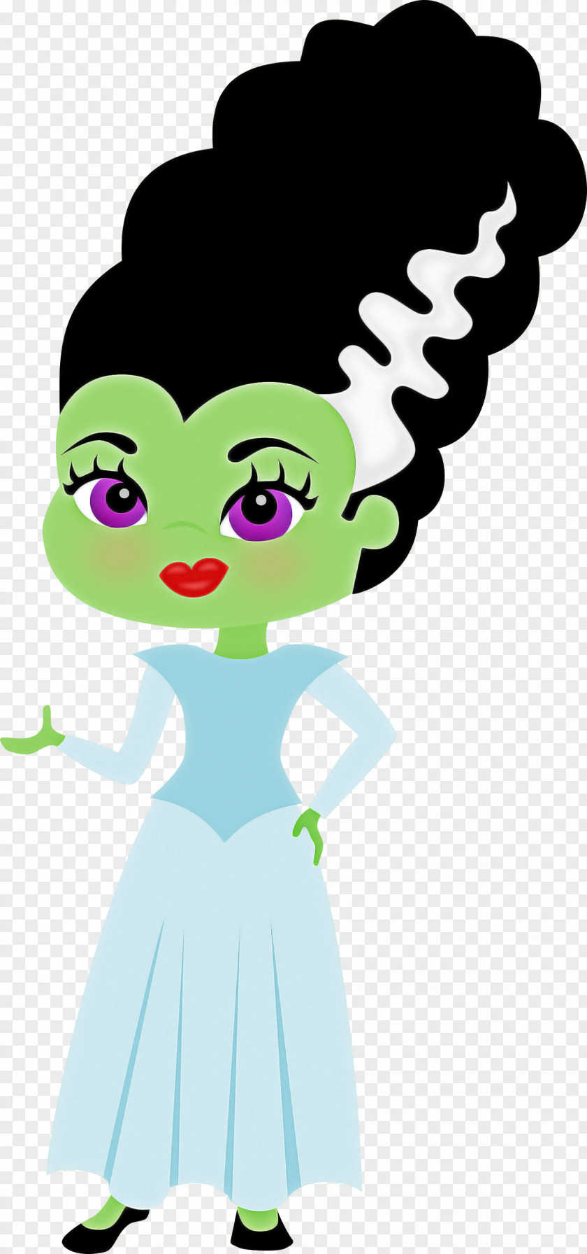 Cartoon Character Green Black Hair Behavior PNG