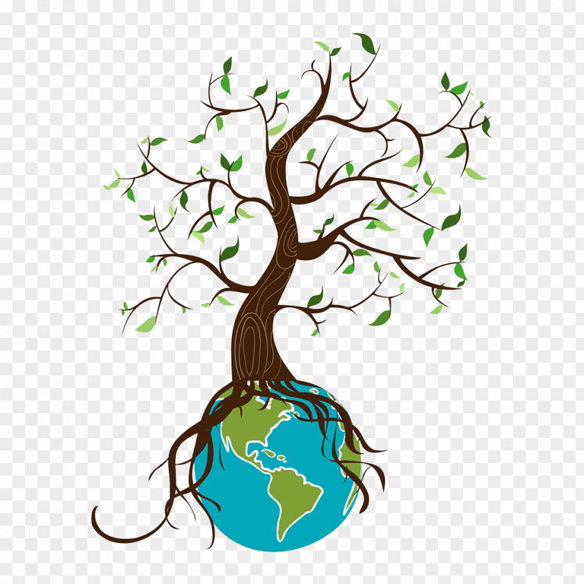 Illustration Tree Globe World Concept PNG