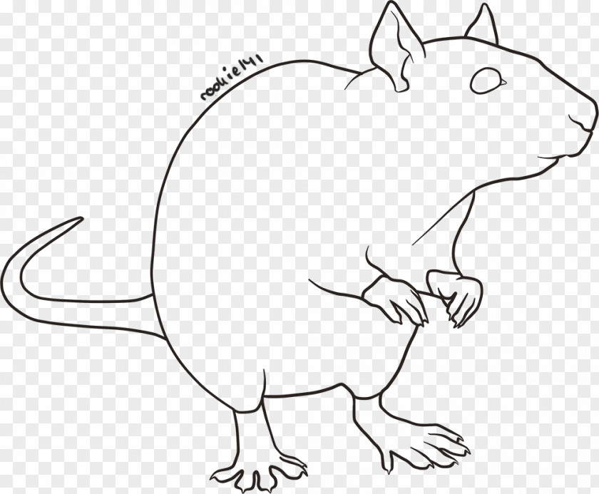 Rat & Mouse Line Art Rodent Laboratory Brown PNG