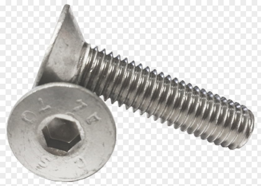 Screw Fastener Countersink Bolt Stainless Steel PNG
