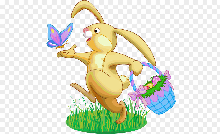 Easter Bunny Cake Basket Clip Art PNG