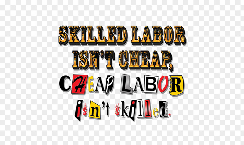 Skilled Labor Logo Brand Line Font PNG