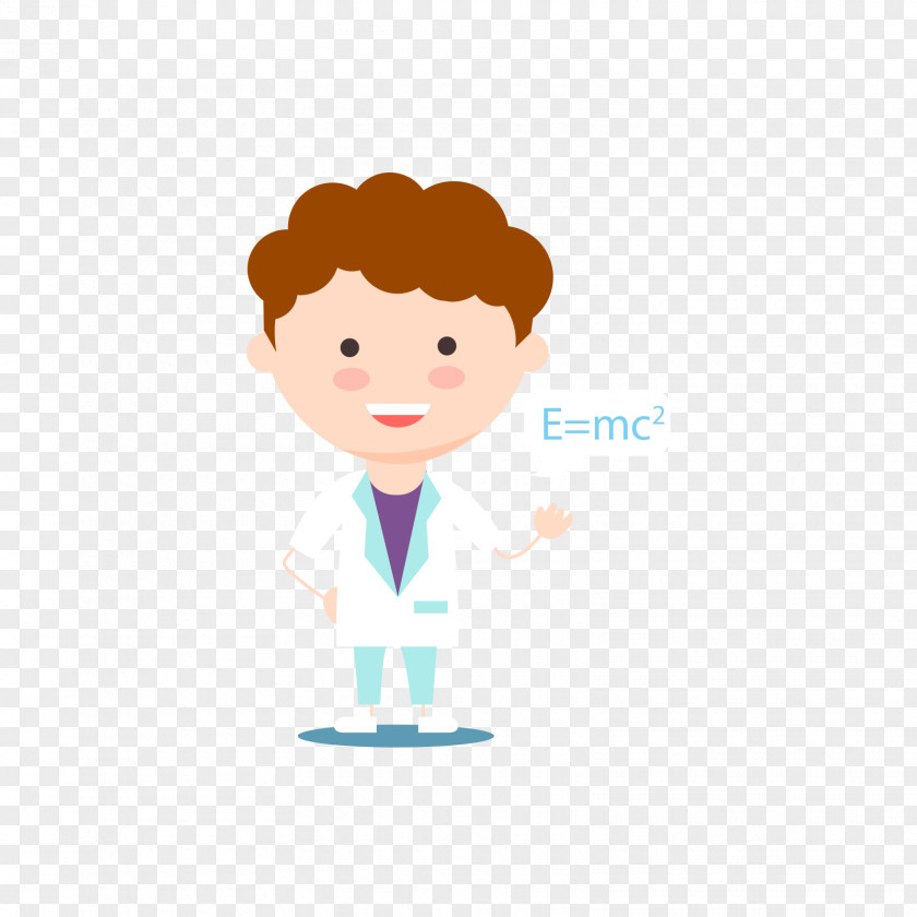 Male Scientist And Chemical Equation Euclidean Vector PNG