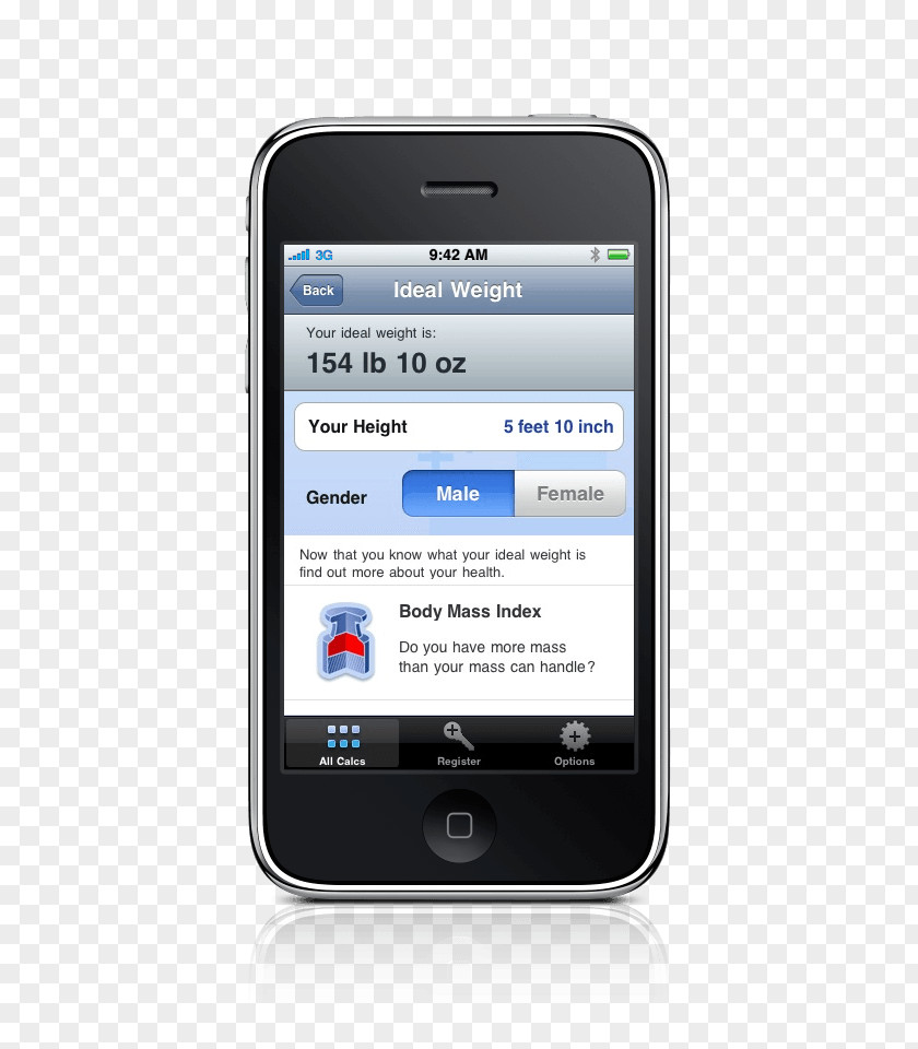 Calculation Of Ideal Weight IPhone 3GS 4 PNG