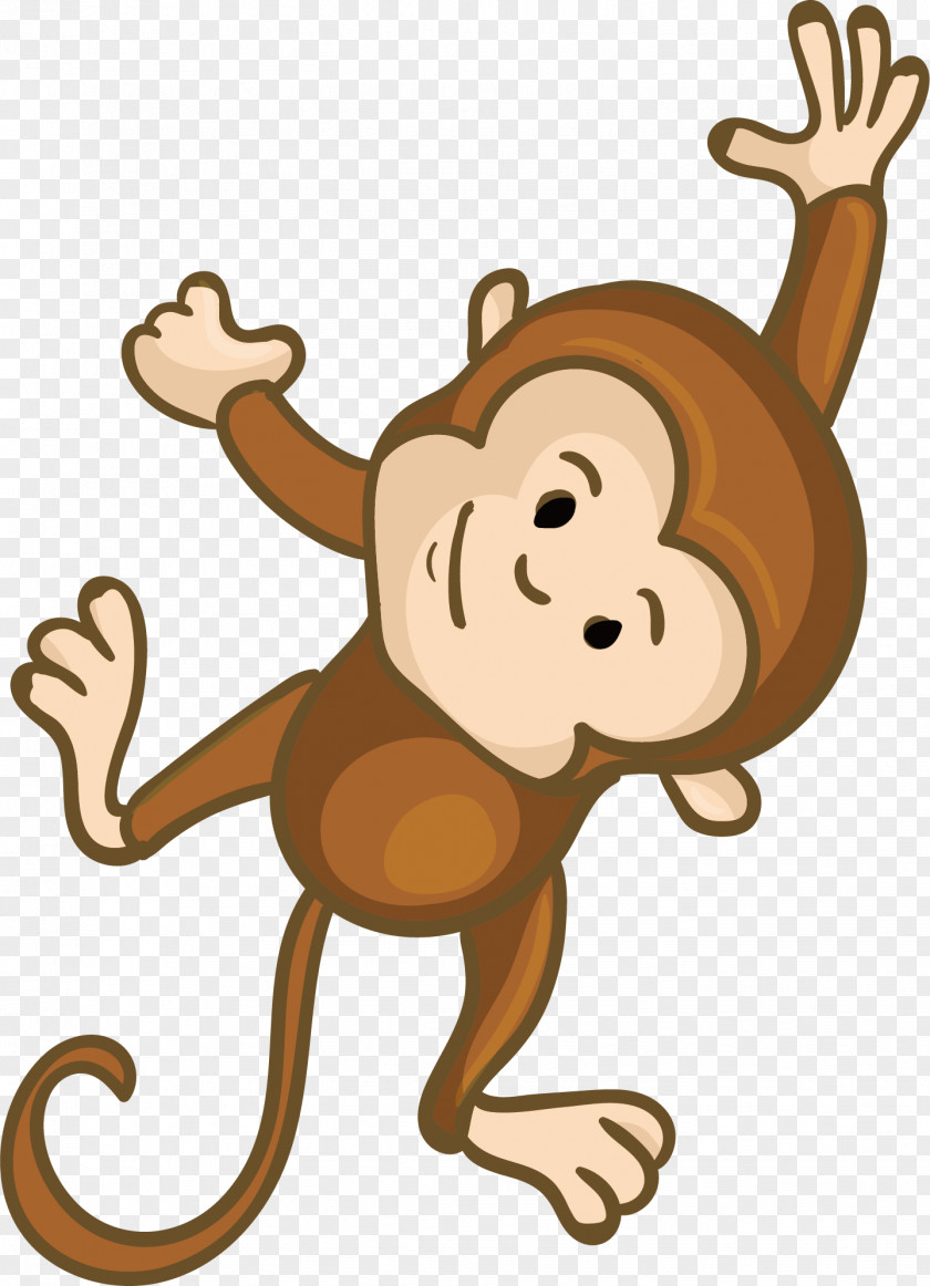 Cute Monkey Vector Clip Art PNG