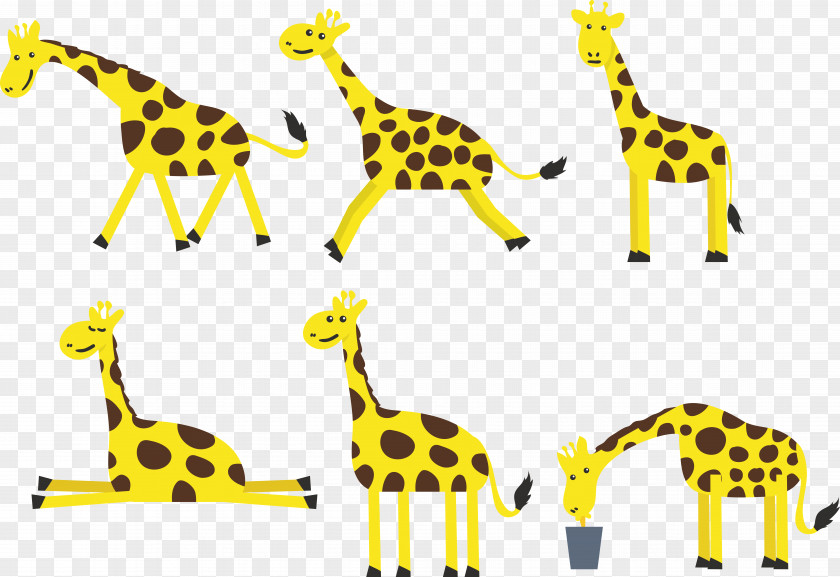 Giraffe Cartoon Vector Expression Northern PNG