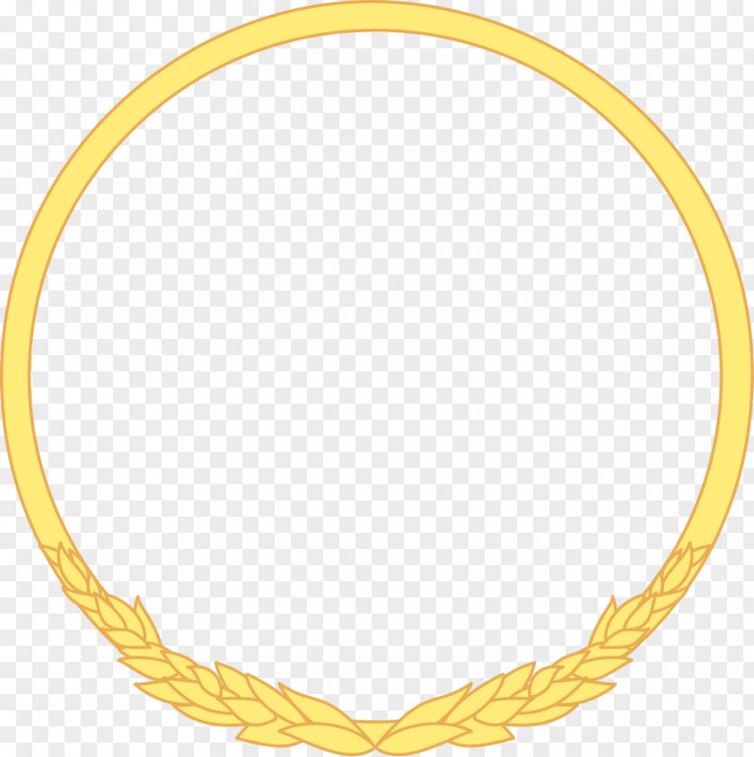 Gold Circle Wreath Wikimedia Commons Necklace PNG