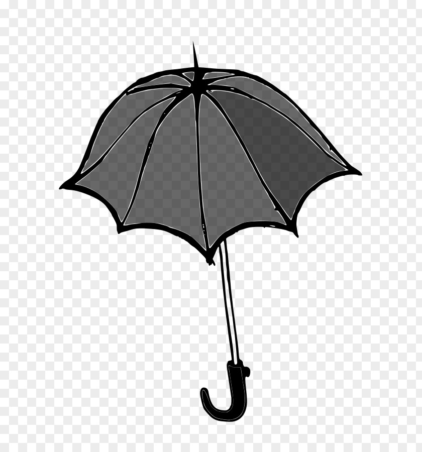 M Image Umbrella Illustration Black & White PNG