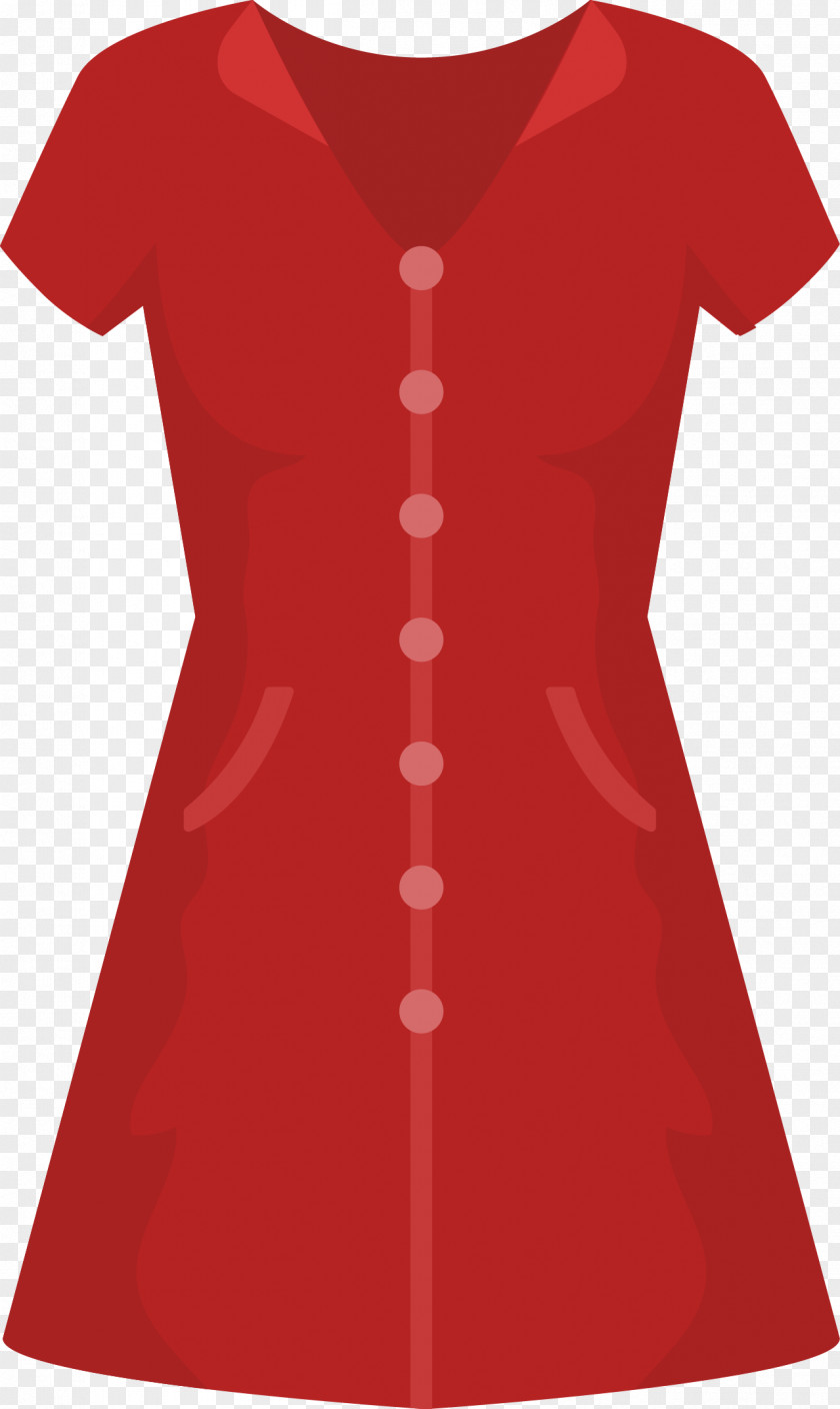 Red Dress Figure T-shirt Shoulder Blouse Sleeve PNG