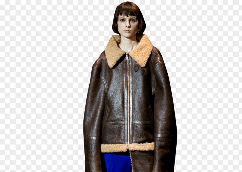 Anthony Vaccarello Leather Jacket Fur Clothing Fashion Coat PNG