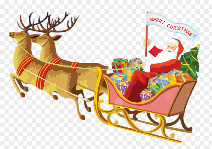 Santa Claus And Reindeer Claus's Rudolph PNG