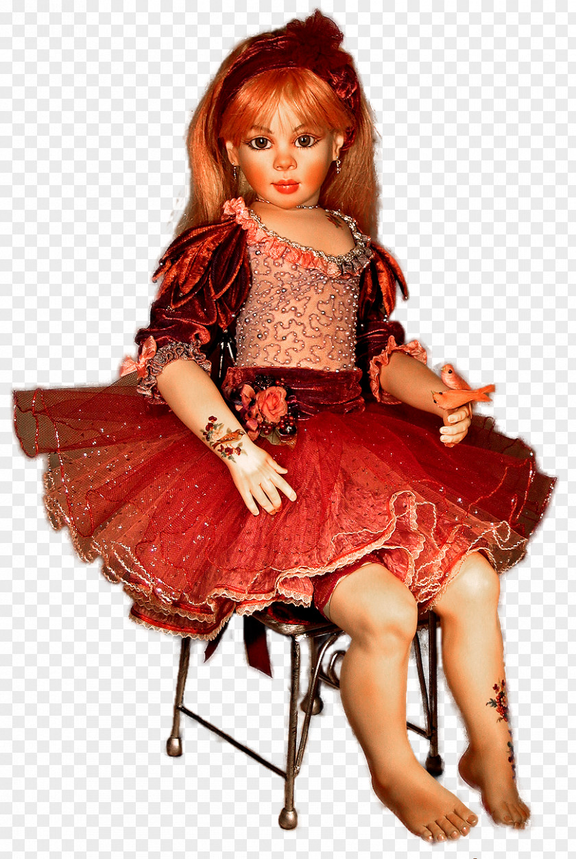 Spring Doll Barbie Costume Design Brown Hair PNG