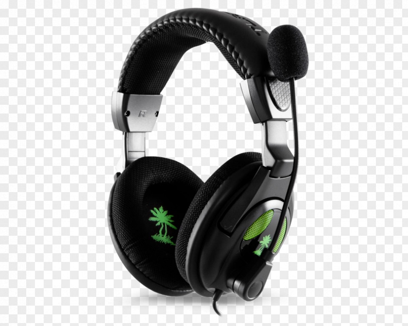 Xbox 360 Wireless Headset Turtle Beach Ear Force X12 Black Headphones PNG