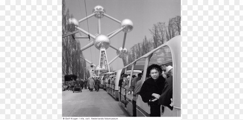 Atomium Expo 58 Exhibition Century 21 Exposition Black And White PNG