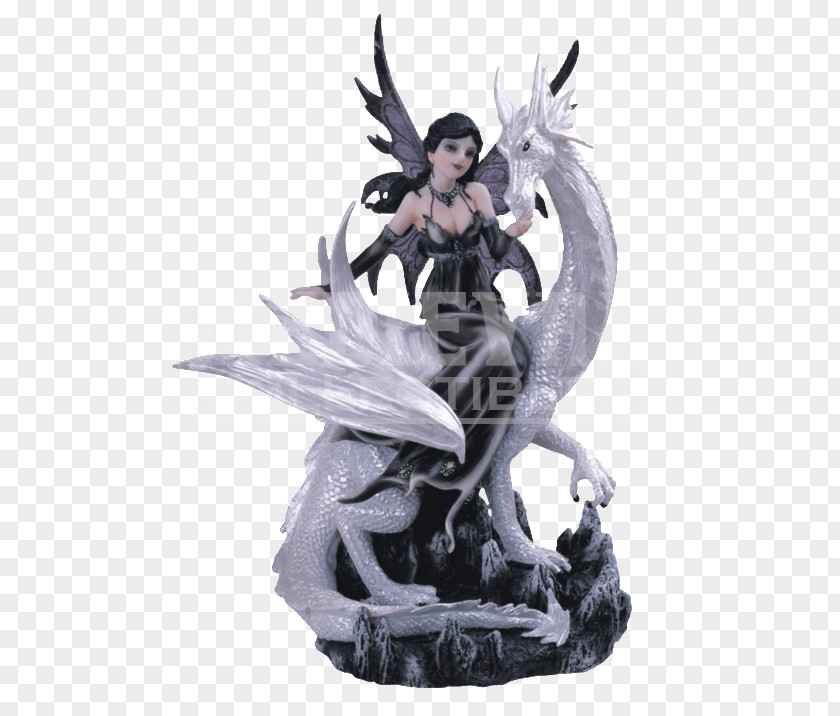 Beautiful Women's Day Fairy Statue Figurine White Dragon PNG