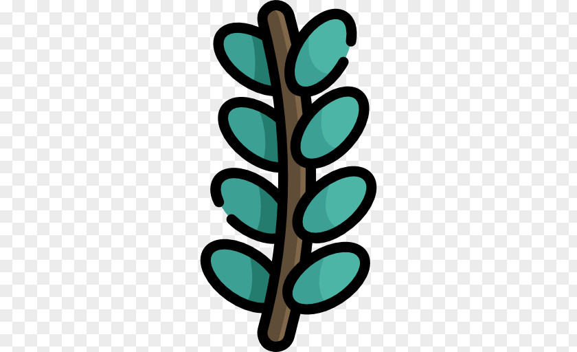 Clip Art Leaf Line Teal PNG