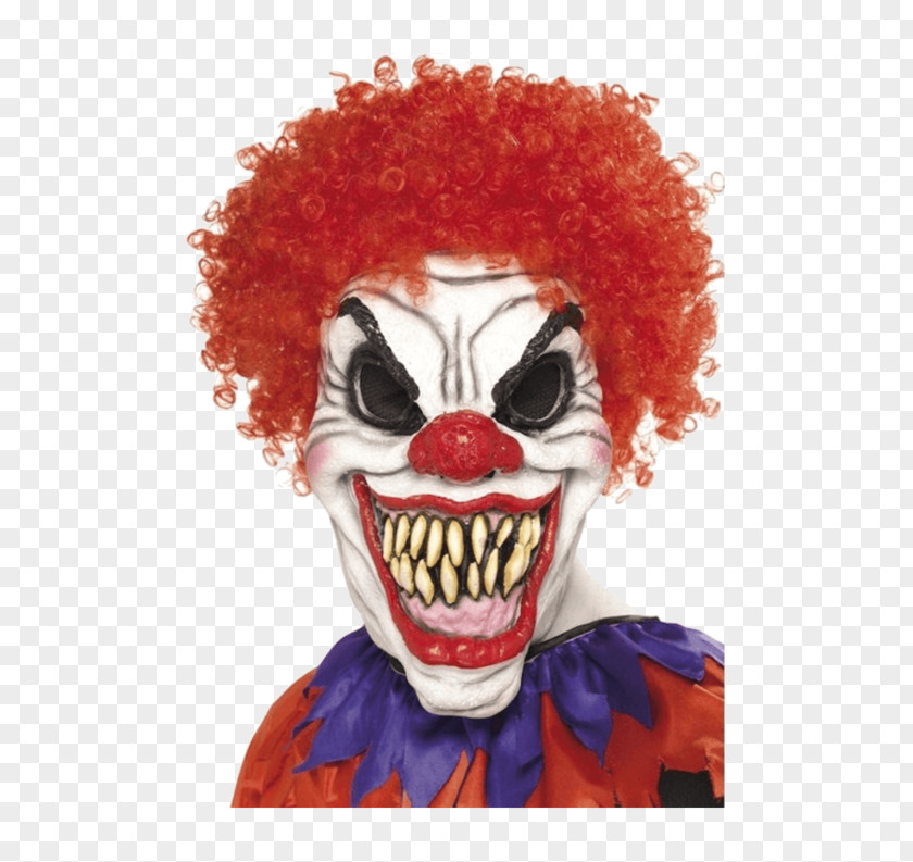 Clown Evil Mask Halloween Costume Party PNG