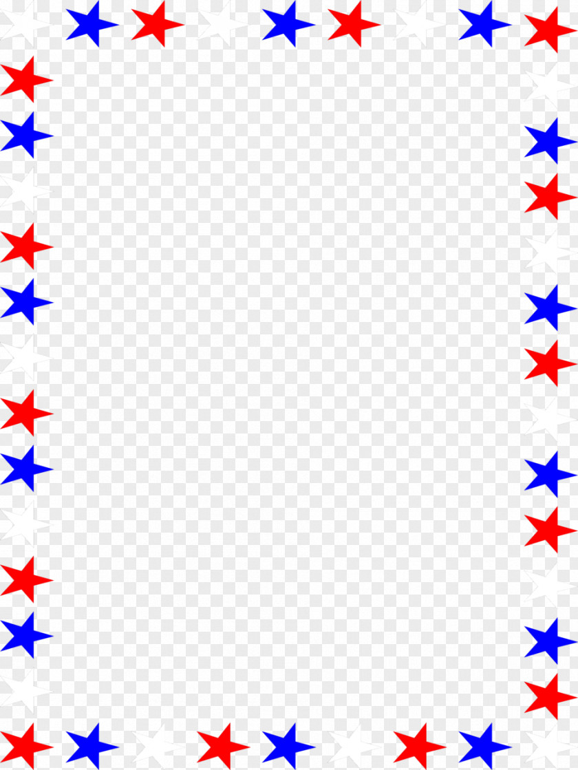 Free Blue Borders And Frames Flag Of The United States Independence Day Clip Art PNG