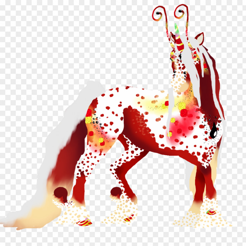 Giraffe Reindeer Christmas Ornament PNG