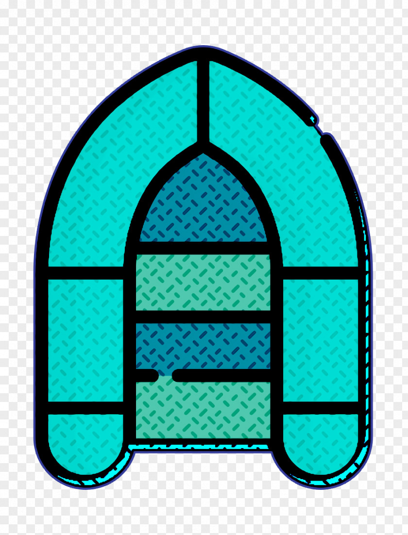 Inflatable Boat Icon Summer Camp PNG