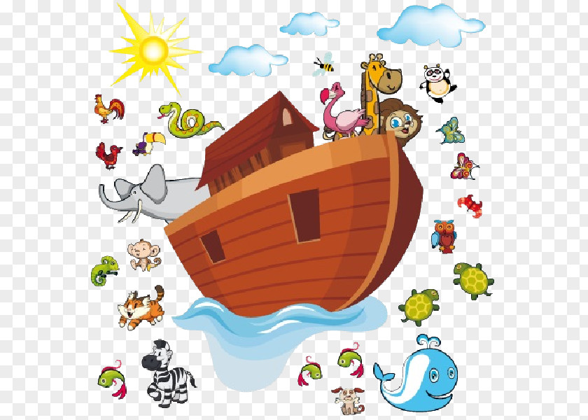 Noah's Animals Ark Sticker Clip Art PNG