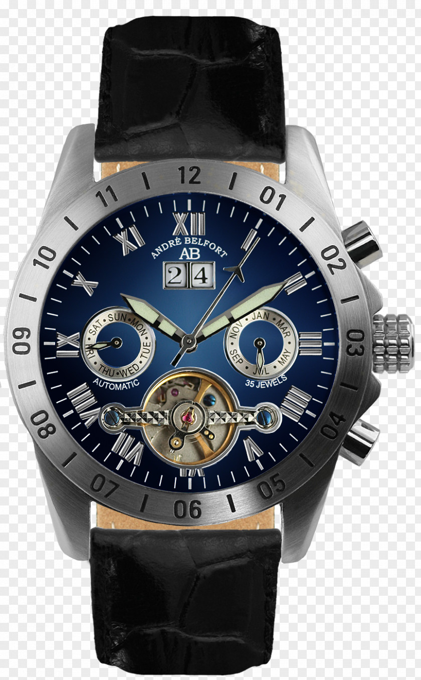Watch Automatic Chronograph Clock Power Reserve Indicator PNG