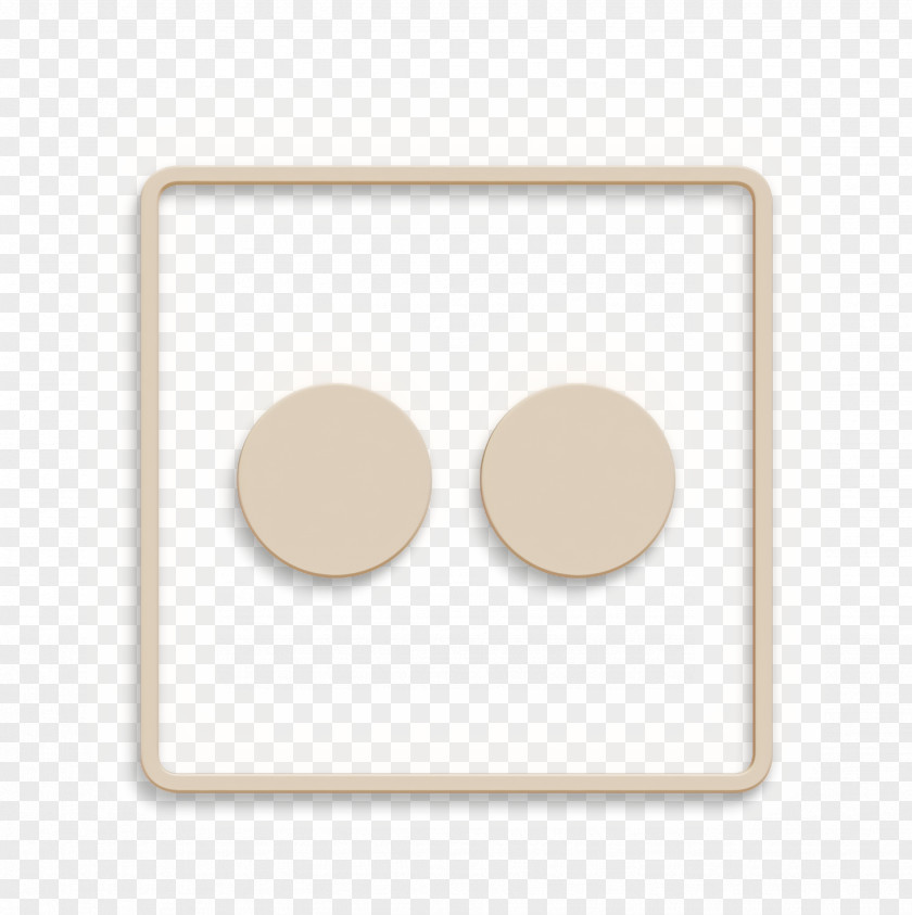 Beige Flickr Icon Circle PNG