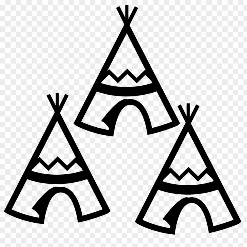 Blackandwhite Symbol Triangle Tree Line Art PNG